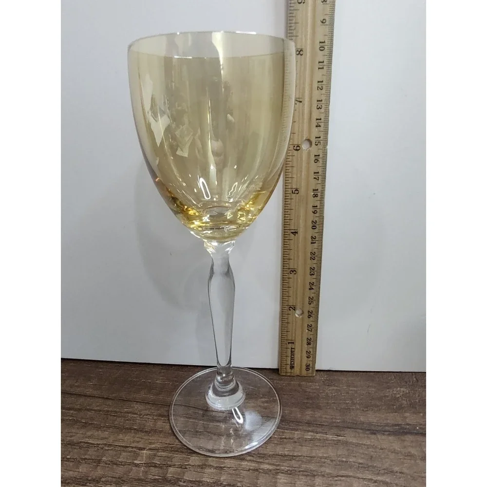 Pier 1 P1C1 Amber Water Goblet W8